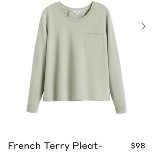 Cuyana French Terry Pleat Back Sweatshirt
